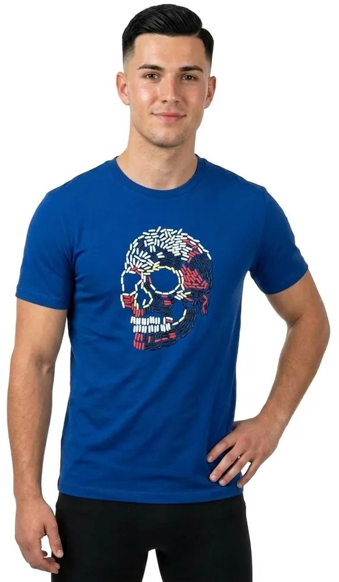 Antony Morato Mmks02227-fa100144 T-shirt Met Korte Mouwen Blauw L Man