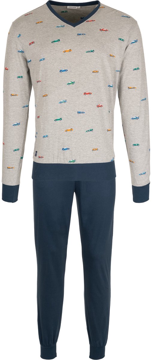 Pastunette - Night Racer - Pyjama - Katoen - Grijs - Maat S