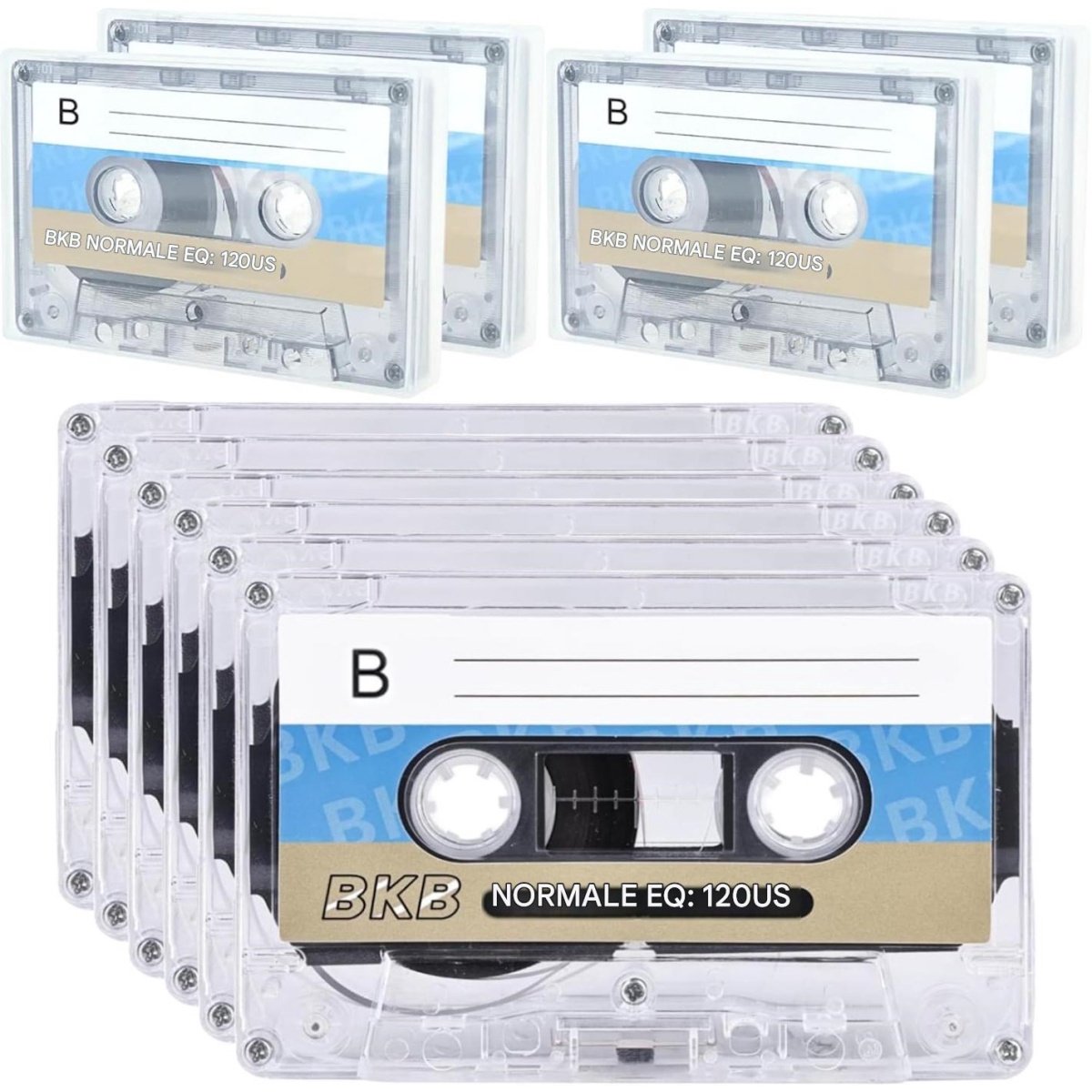GELLDG 10 Stuks Audiocassettes - Lege Kassette voor Opname - 90 Minuten Ruisarme Cassettes - Geschikt voor Voordrachten, Colleges en Dagelijkse Opnames - Kunststof - Set van 10 Stuks