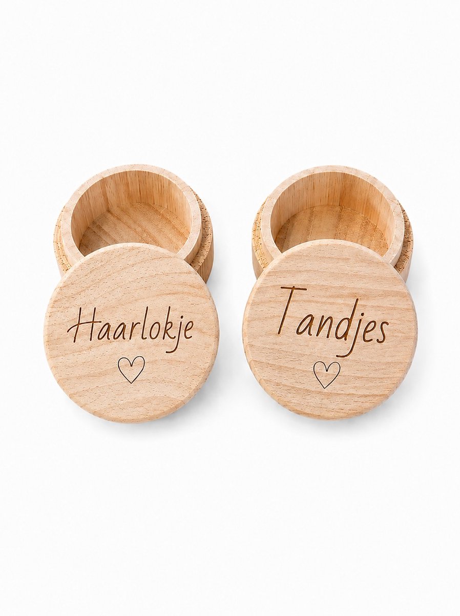 Melktanden- en haarlokdoosje | tandendoosje | eerste haarlokje | bewaardoosjes set | Tand & Haarlok doosje | Kraam cadeau | Geboorte cadeau | Hartje