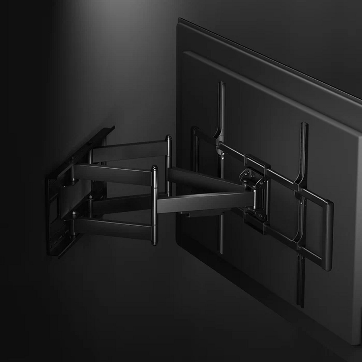 Wolff Mount Universele extra lange draaibare kantelbare Full Motion TV muurbeugel 55-100 inch – 70 cm uitschuifbaar – 80 kg – VESA 900x600