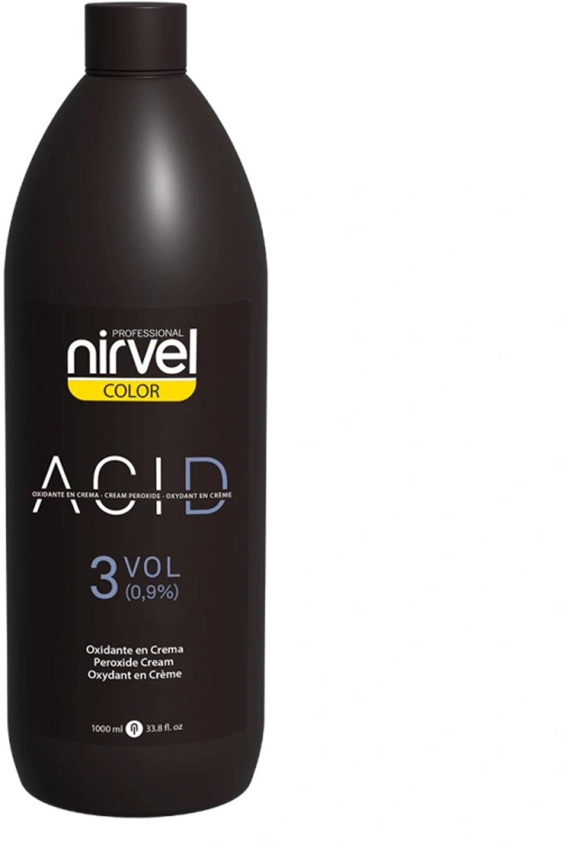 Nirvel ACID Crème Peroxide 3 Vol / Oxiderende crème om te mengen met oxidatieve haarverf 1000 ml
