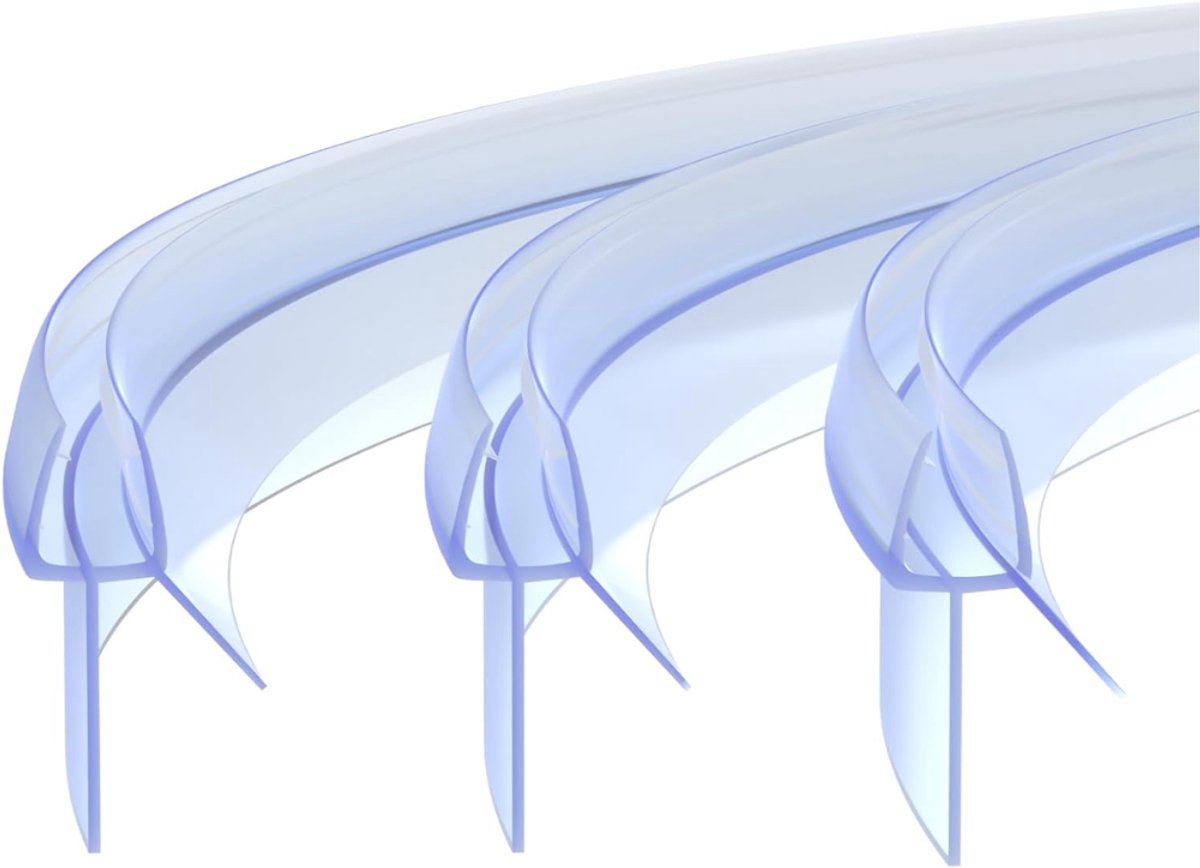 DYVNS® Douchedeur Afdichting - Douchestrip - Lekstrip - Waterkering Douche - Strip Onderzijde - 4/6mm Glas
