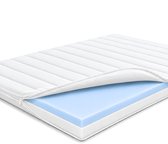 Maan matras ® - Surmatelas 160x200 - Personnalisable - 12 cm d'épaisseur - Mousse froide & Hybride - Housse amovible lavable - 160x200 cm