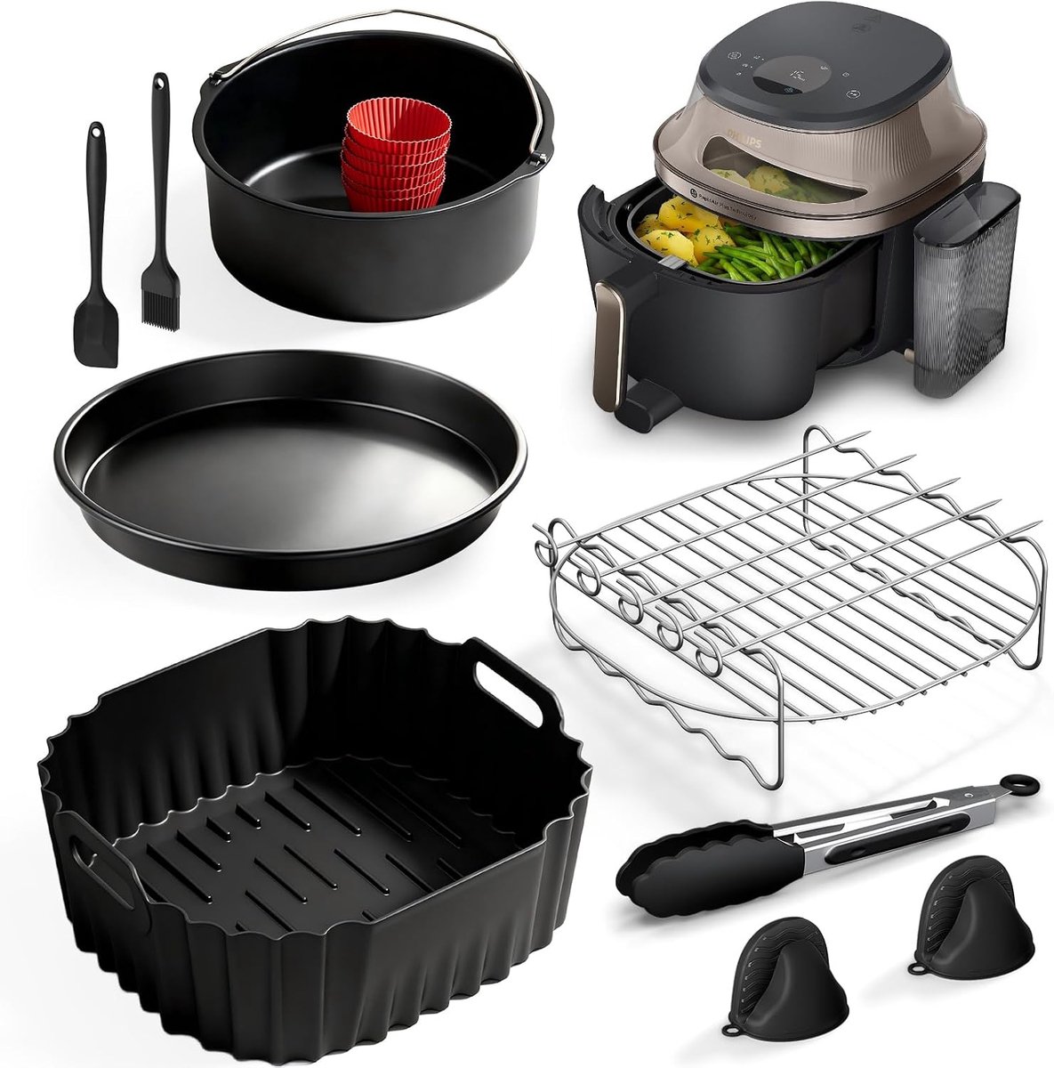 Siliconen Bakvorm Accessoires voor Steam Airfryer 5000-serie 7,2 L (NA540/00, NA547/07)
