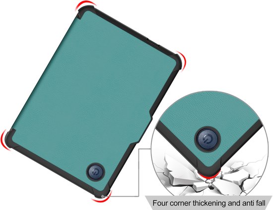 IYUPP Ereader Hoes geschikt voor Kobo Clara BW / Kobo Clara Colour - Folio Case - Met Auto-Wake functie - Groen — afbeelding 5