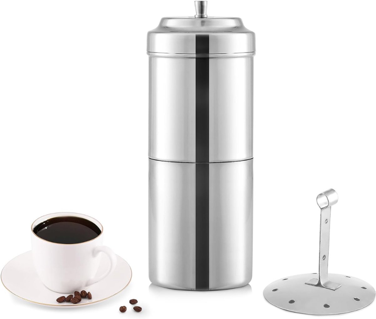 DYVNS® Koffiezetapparaat Filterkoffie - Koffiemachine Handmatig - RVS - 207 ml