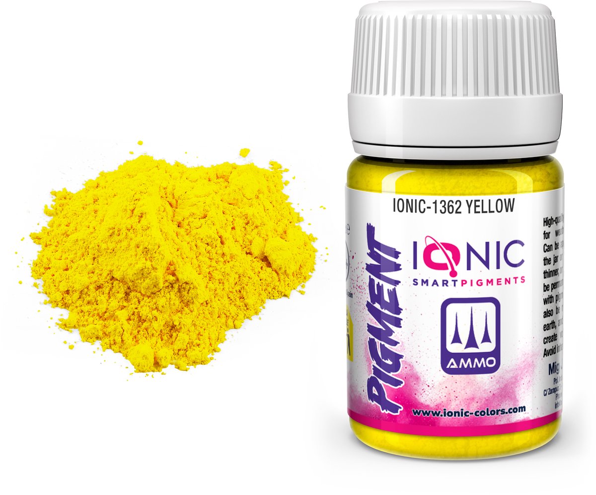 AMMO by Mig Jimenez Modelbouwdecoratie - MIG IO1362 Ionic Smart Pigments - Geel - 35ml Effecten potje