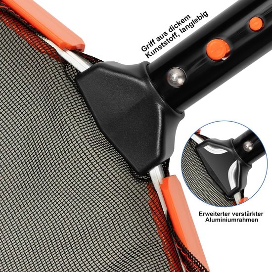 Zwembadschepnet - Zwart - 44 cm - Dubbellaags met Aluminium Frame - Voor Zwembad, Spa en Vijver — afbeelding 4