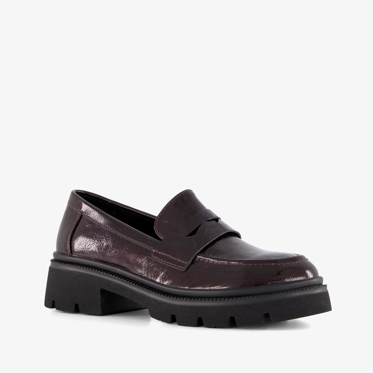 Nova dames lak loafers bordeaux rood - Maat 38