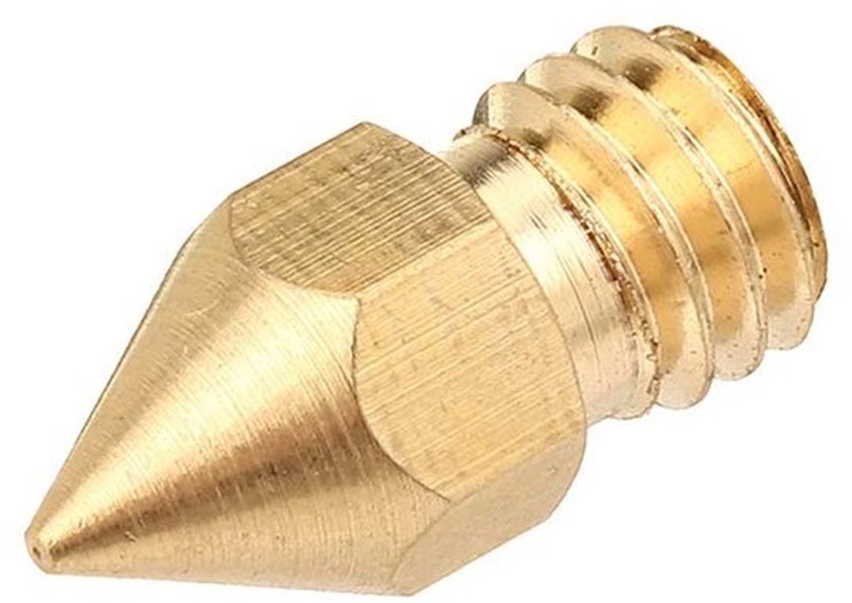 Extruder Mondstuk 5 Stuks - Koper - MK8 - 1,75 mm - Nauwkeurigheid 0,1 mm - Geschikt voor 3D-printer