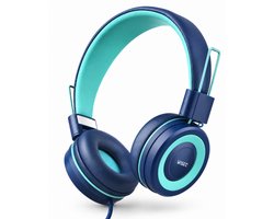 Kinder Koptelefoon met Draad – Koptelefoon Kind – HUFTERPROOF Hoofdtelefoon met Kabel en Microfoon voor School en Tablet – Geluidsdempend – Volumebegrenzer
