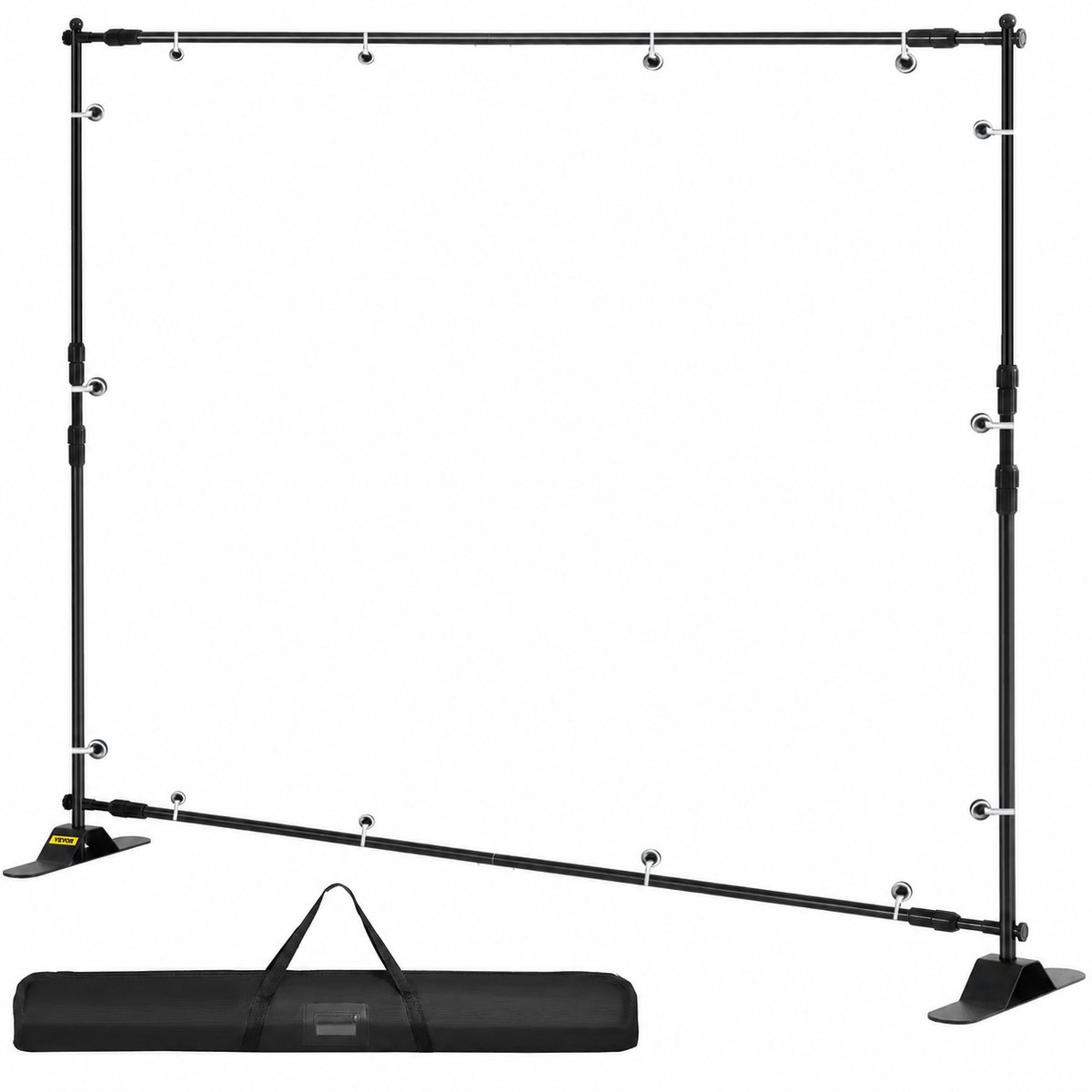 Atlasyx fotografie achtergrond - Fotowand - Achtergrondstandaard - Fotostudio achtergrond - Inc draagtas - 300 x 240 cm - Zwart