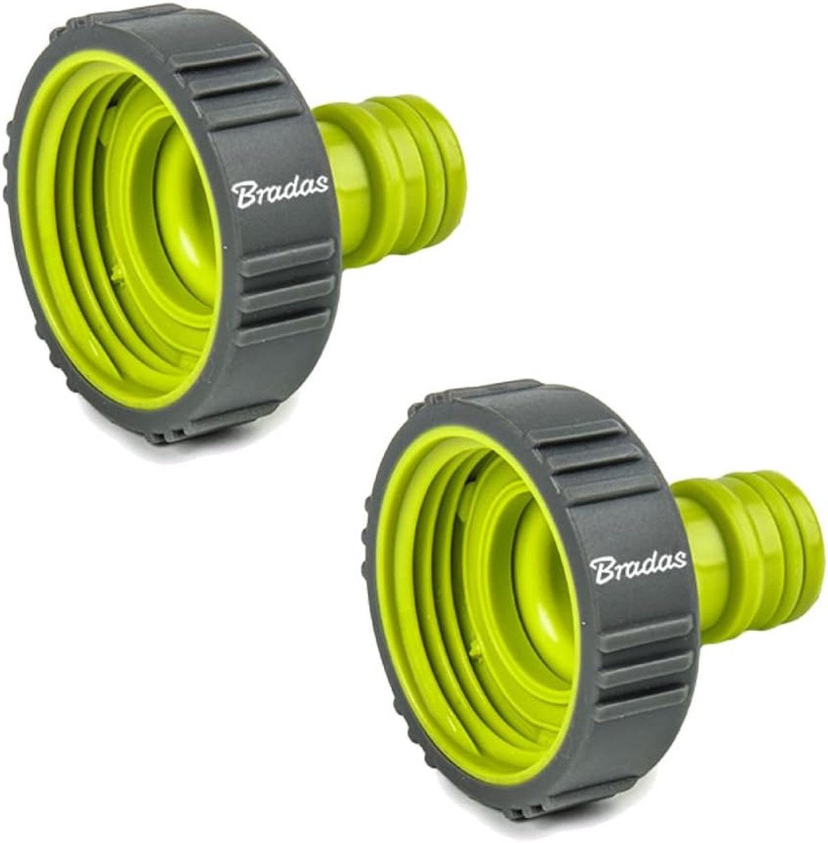 Kraanconnector 1 inch, kraanadapter met schroefdraad, kraanaansluiting kunststof, 2 stuks - ShopVlot