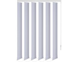 Vervangende Lamellen - Wissellamellen Gordijn - Raamdecoratie Aanpassen - Individueel In te Kort - 250 cm Lengte - Lichtgrijs