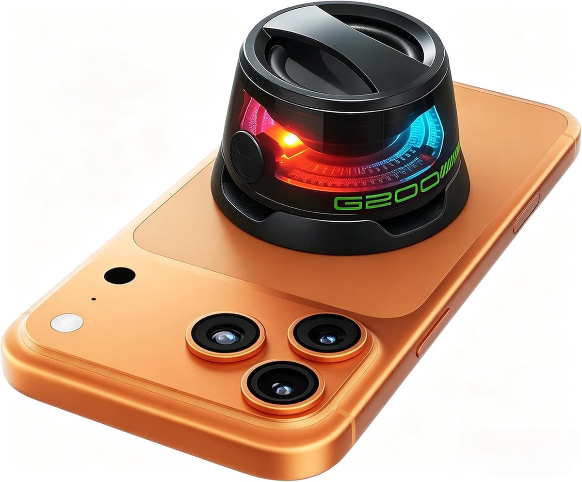 1 × G200 magnetische Bluetooth-luidspreker met RGB-verlichting, compact ontwerp, sterke magnetische bevestiging, kleurrijke RGB-verlichting, TWS-stereokoppeling, voor op reis, thuis en buitenshuis（Zwart）