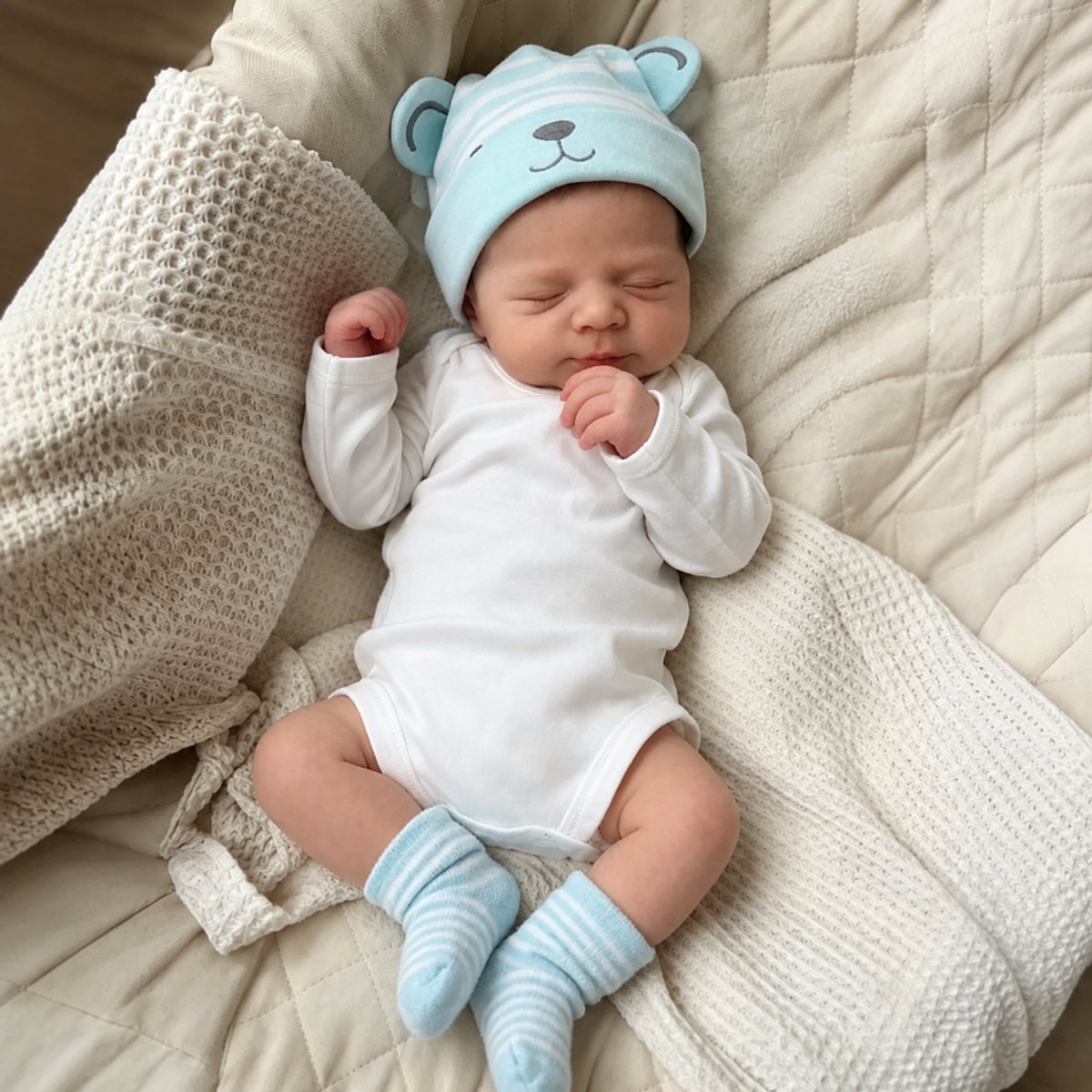 ECTEATOY® Levensechte Reborn Babypop Meisje - 45 cm - Slapende Pasgeboren Pop - Volledig Siliconen Vinyl Lichaam - Waterdicht Bad Speelgoed - Cadeau voor Kinderen vanaf 3 Jaar - Reborn Baby Pop Meisje