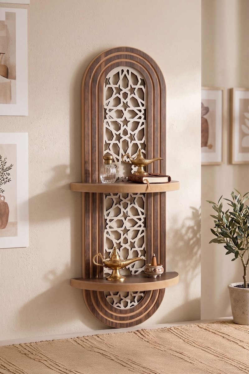 Asir - Wandplank - Wenge - 26 x 13 x 70 cm