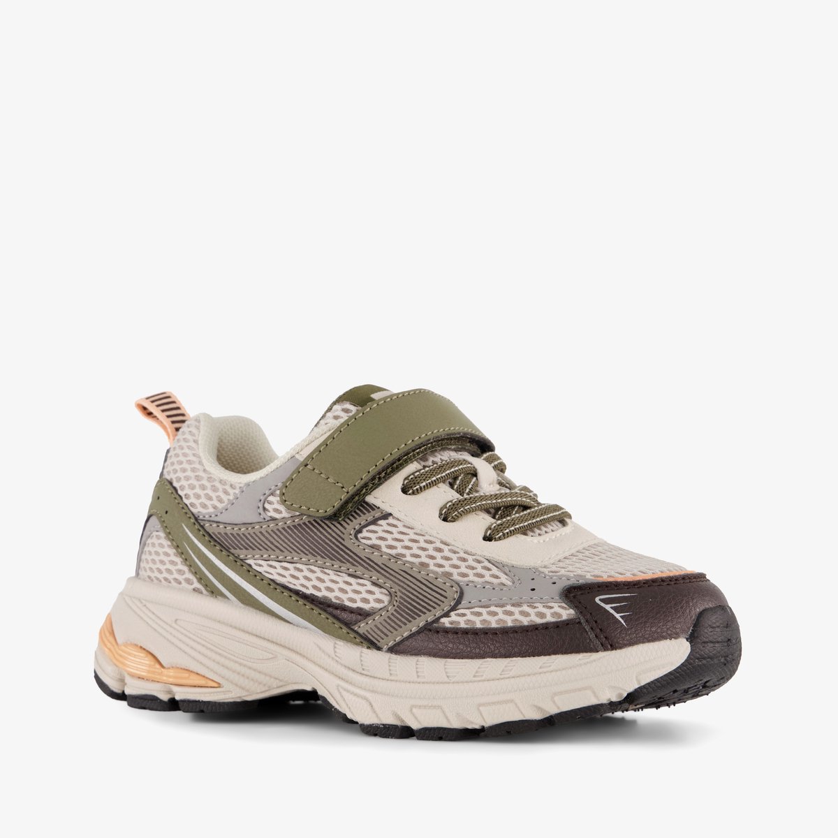 Blue Box jongens dad sneakers beige groen - Maat 32 - Uitneembare zool