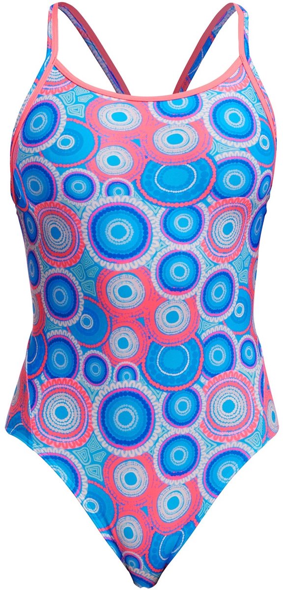Bundjalung blue Diamond back one piece - Dames | Funkita | Maat 10