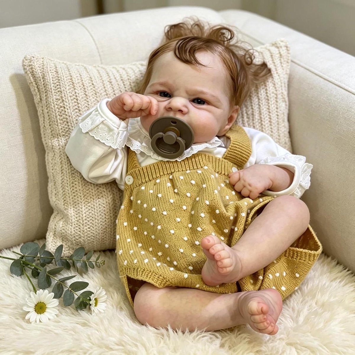 Realistische Babypop - Levensechte pop - Rollenspel - Volledig beweegbaar - 43 cm - Meisje