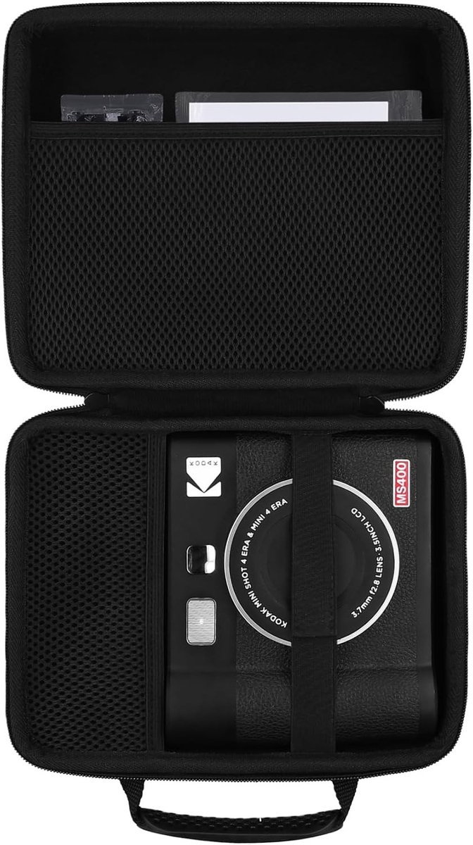 Draagbare Hardcase voor 2-in-1 Instant Camera en Fotoprinter - Bescherming, Schouderriem, Zwart