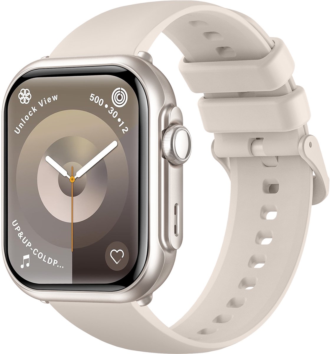 FOSMET Smartwatch - Smartwatches - 1,83inch - Dames en Heren - Stappenteller Horloge - Hartslagmeter - Bloeddrukmeter - Slaapmonitor - Saturatiemeter - Belfunctie - 100+Sportmodi - Temperatuurmeting,55 Dagen Batteri - Elke Smartphone - Titaniumzilver