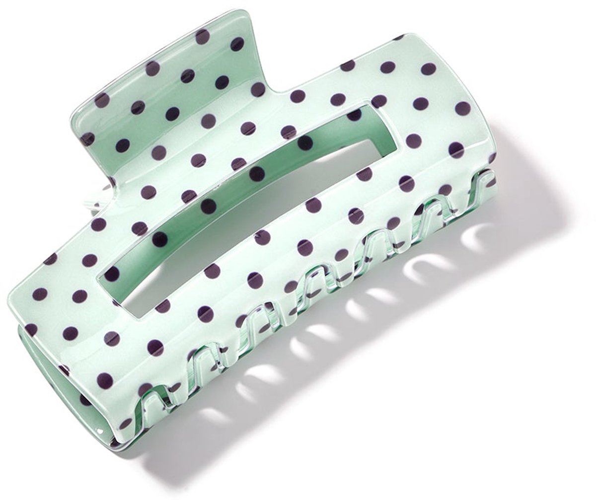 Haarclips met stippen, casual pvc-accessoires voor dagelijks gebruik - Groen