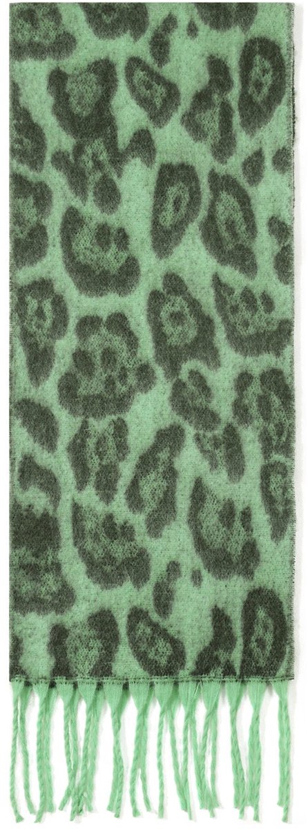Wintersjaals met bloemenprint, casual, polyester, dagelijkse accessoires - Groen