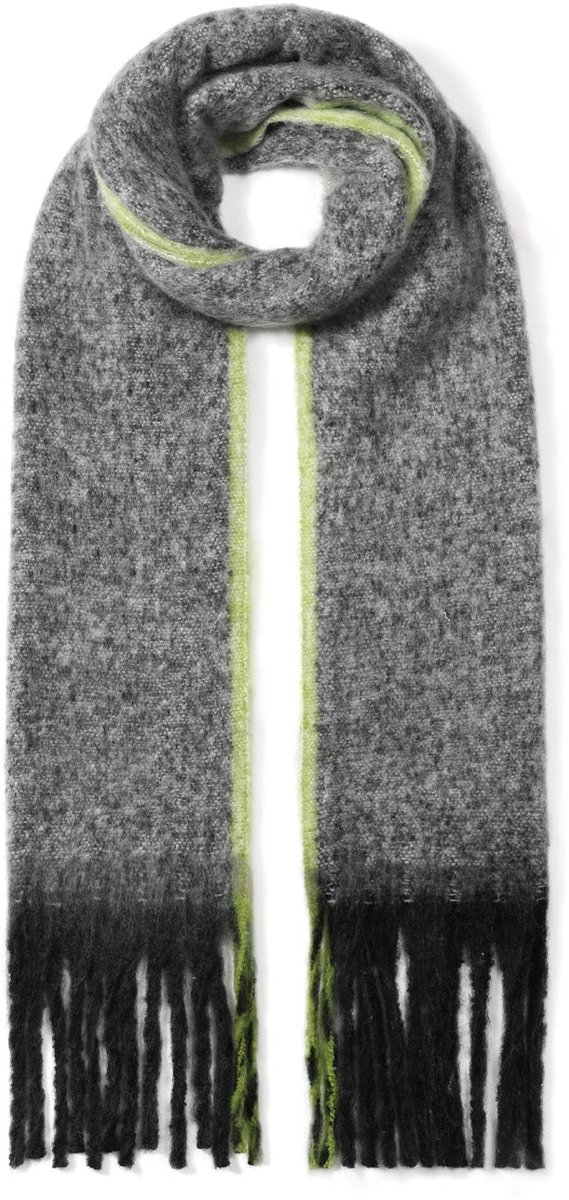 Wintersjaals, effen kleur, eenvoudig, polyester, dagelijkse accessoires - Donkergrijs