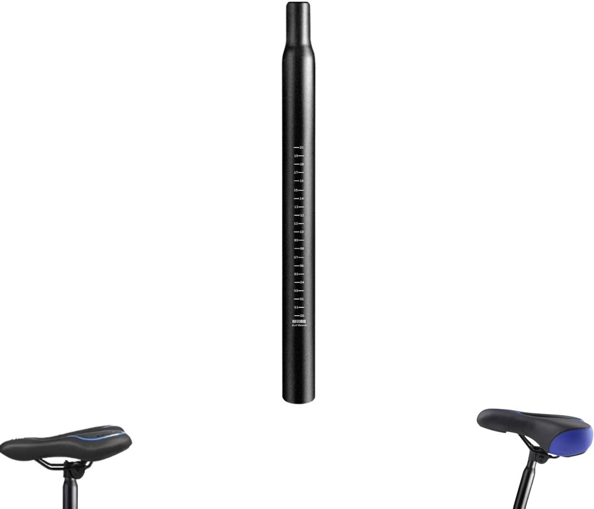 1 stuk - Fietszadelpen - Aluminiumlegering fietszadelpen - 30,4 × 350 mm fietszadelpen - Stevige en duurzame fietszadelpen - Verlengde fietszadelpen - Fietsaccessoires - Geschikt voor mountainbikes en racefietsen (zwart)