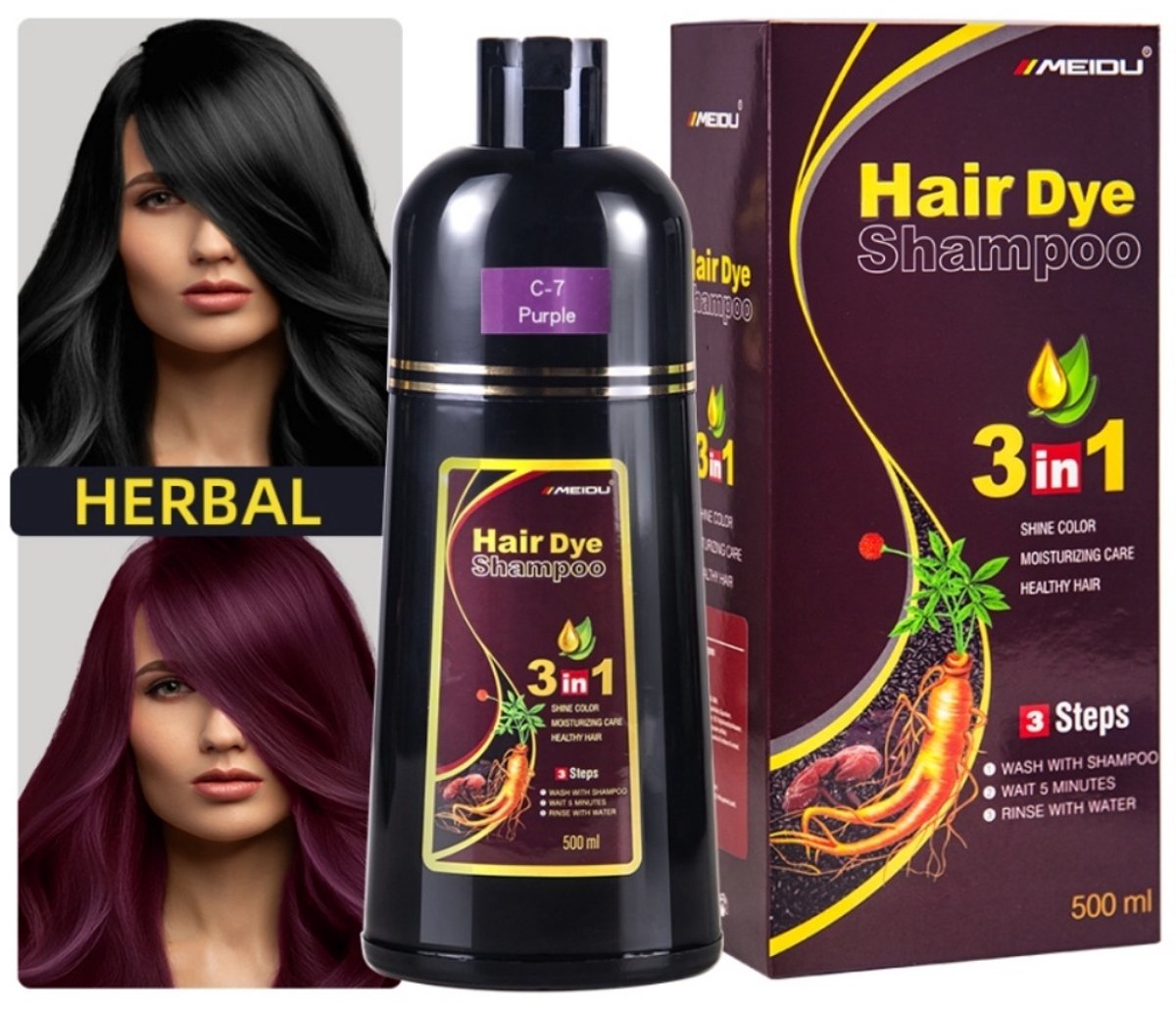Hair Dye Shampoo 3 in1 (Red Wine kleur)