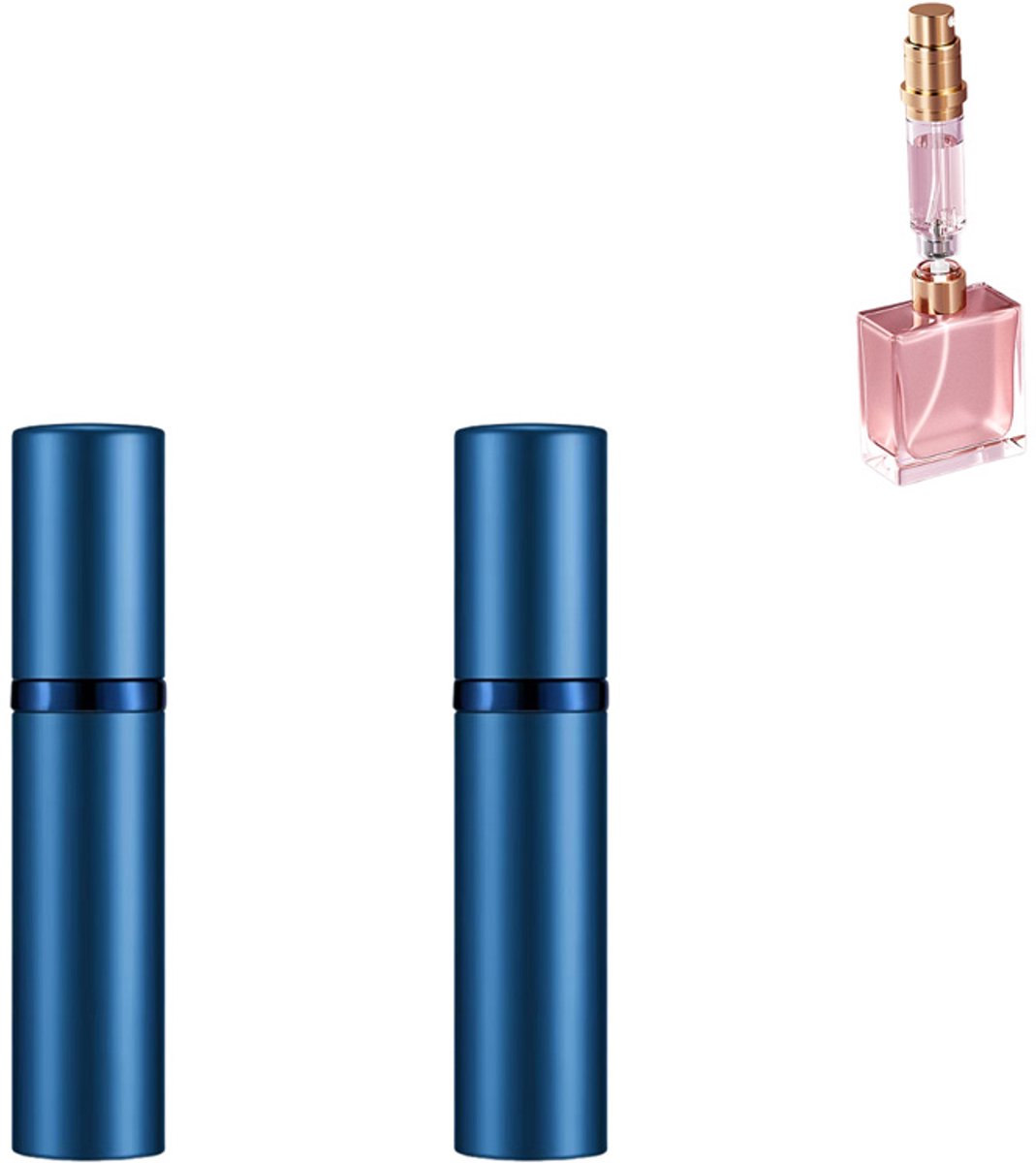 parfumflesjes- Mini parfumflesjes- parfumflesje navulbaar-parfum verstuiver-parfum verstuiver navulbaar-parfum verstuiver 5 ml-Parfumverstuive-Navulbare Parfumfles- Reisfles-Parfumverstuiver-Reisparfumhouder -Voor reizen, uitgaan-Donkerblauw