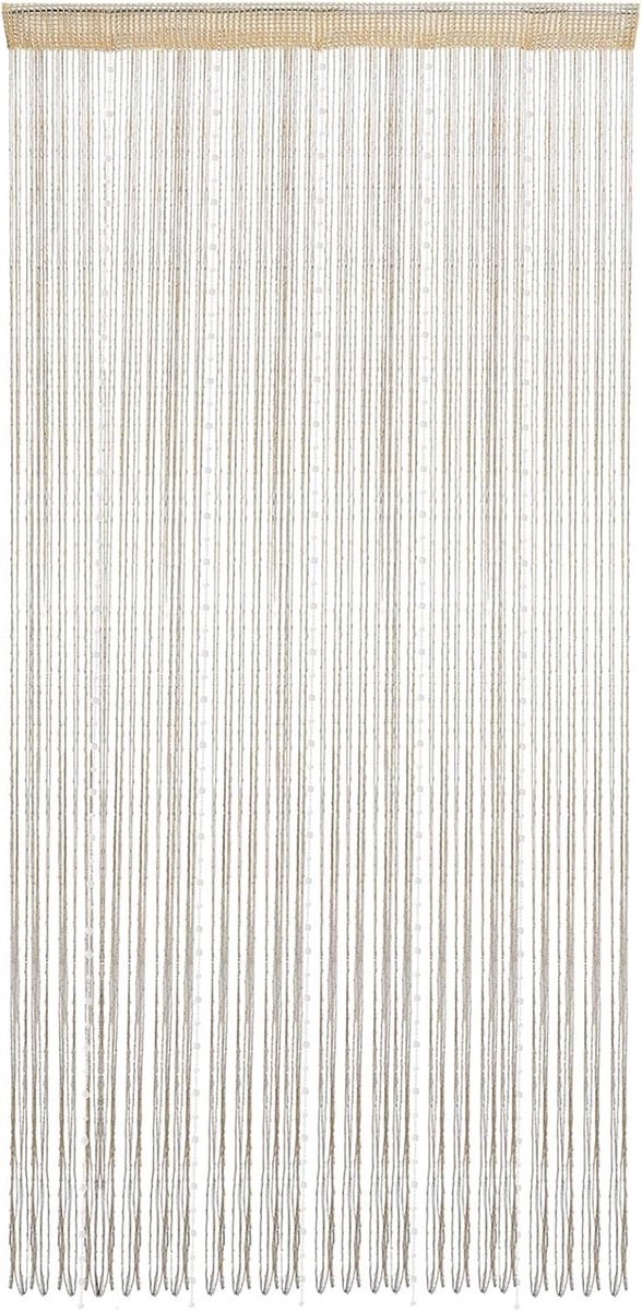 kwastjes - 1mx2m - kastgordijn - deurkoord - gordijnen - voor deuropening - voor binnen - hangende - decoratie - champagne - Schuifgordijnen - draadgordijn - insectenbescherming - balkondeur - decoratief koord, kwastjesgordijnen voor deuren of ramen