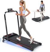 Loopband met 8% Helling - 1-12km/u Snelheidsbereik - Inklapbaar Loopband - 2-in-1 Walking Pad - met Afstandsbediening - Veiligheidssleutel - Tablet-/telefoonhouder.