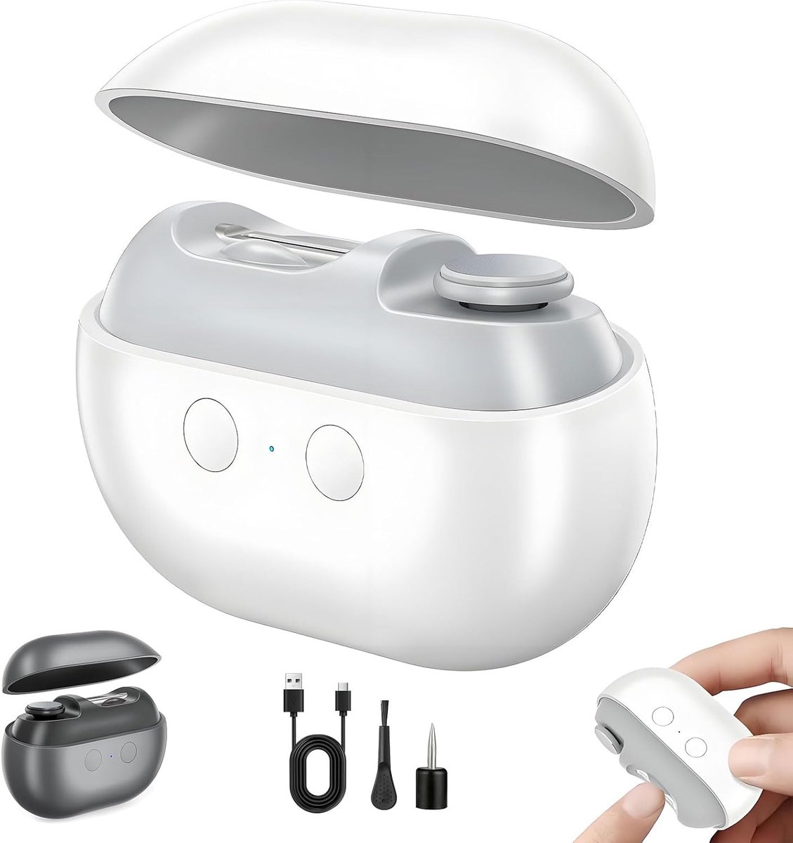 1 stuk - Elektrische spijkpenner - Verbeterde versie van 3-in-1 elektrische automatische spijkpenner-m13 wit - multifunctionele / magnetische zuigkast / legering slijpkop