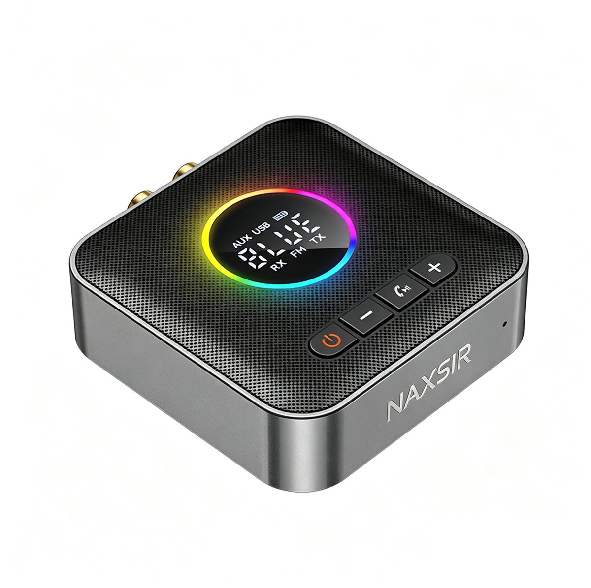 NAXSIR Bluetooth Audio Zender en Ontvanger, Bluetooth 6.0, gelijktijdige verbinding met 2 telefoons, LED-scherm en USB-weergave