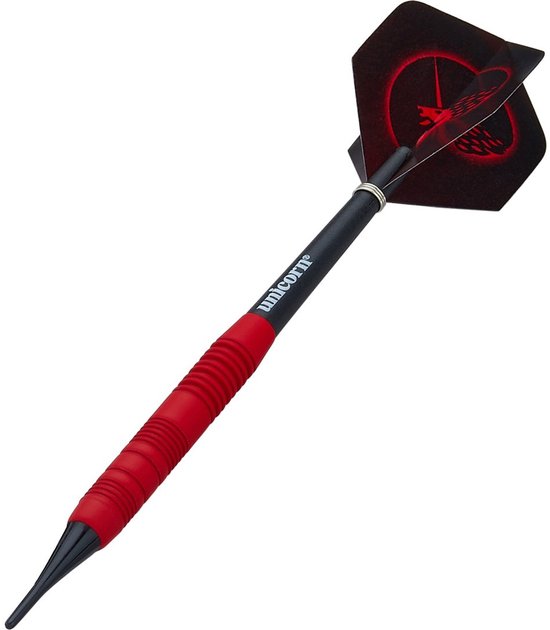 Unicorn Core Plus Rubberised Red - Soft Tip Darts van Unicorn — afbeelding 2