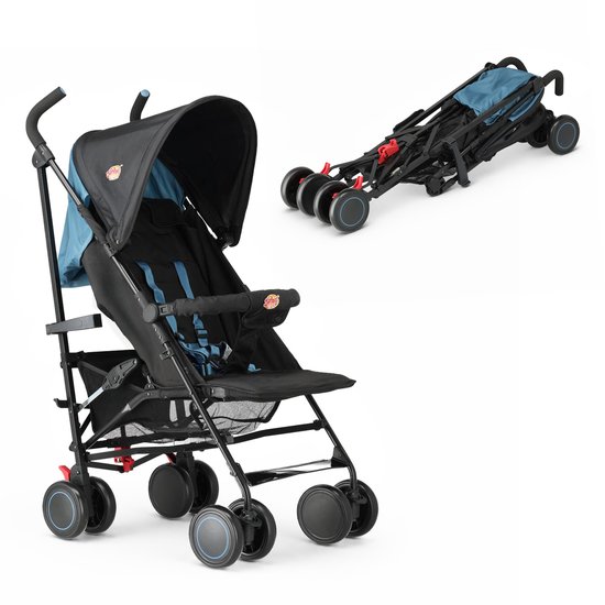 Jinbei Paraplu Buggy - Verstelbare Buggy - Tot 15 kg - Zwart/Blauw — afbeelding 2