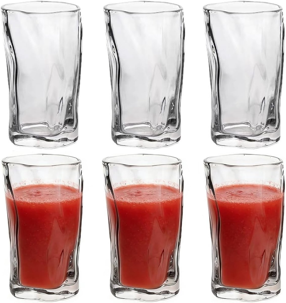 Wijnglazen zonder voet - Helder - 275 ml - Hittebestendig - Voor Koffie en Thee