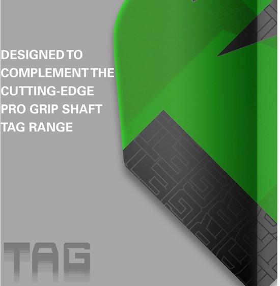 Target Tag 3 Set Black Yellow NO6 - Dart Flights — afbeelding 4
