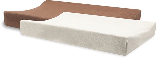 Jollein Aankleedkussenhoes Badstof 50x70cm Light Terra/Oatmeal (2p) — afbeelding 2