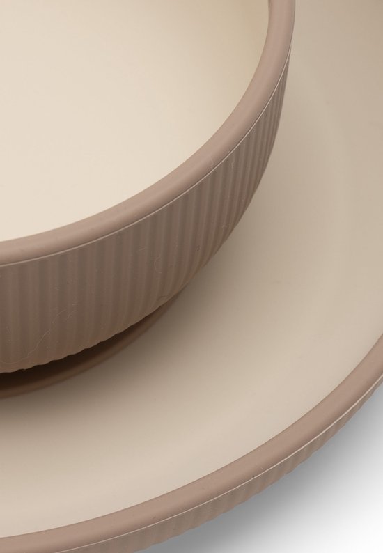 Jollein Kinderserviesset Siliconen - met Bord, Kom, Beker - Natural Shades van Jollein — afbeelding 4