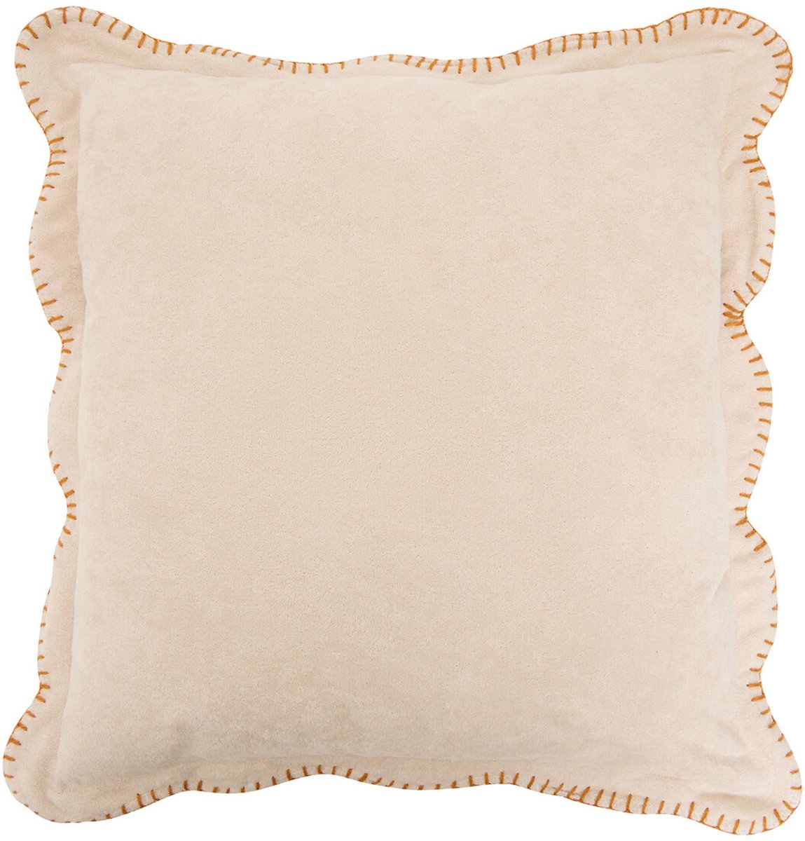 Decoratief kussen met afneembare hoes en golvende rand