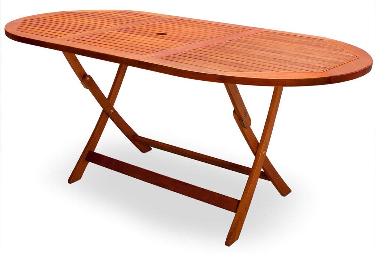 Famanu – Inklapbare tuintafel, eettafel Alabama 160 x 85 cm, perfect voor buitengebruik