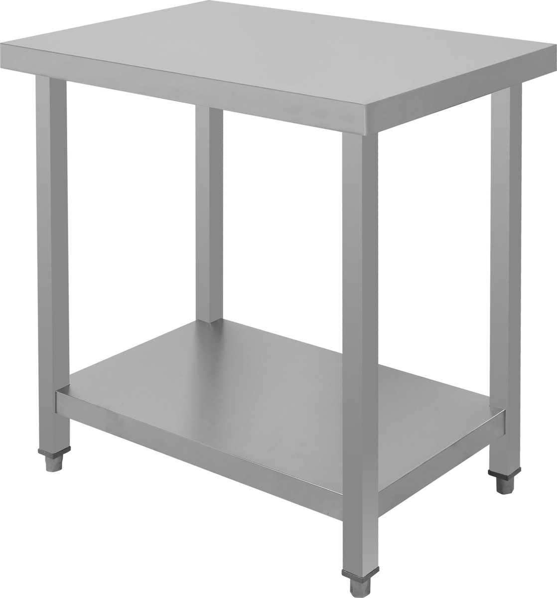 YATO Gastro Demontabele RVS Werktafel met Onderplank - Horeca Keukentafel Draagkracht 150 kg - Geluidsgedempt RVS Werkblad SS201 - RVS Werktafel Verstelbaar voor Professionele Keuken