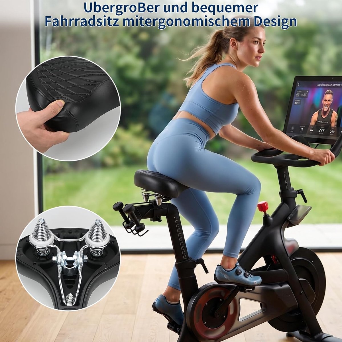Fietszadel dames super comfort - Zwart - 27 x 25 x 13 cm - Ergonomische Bekleding - Voor Dames en Heren