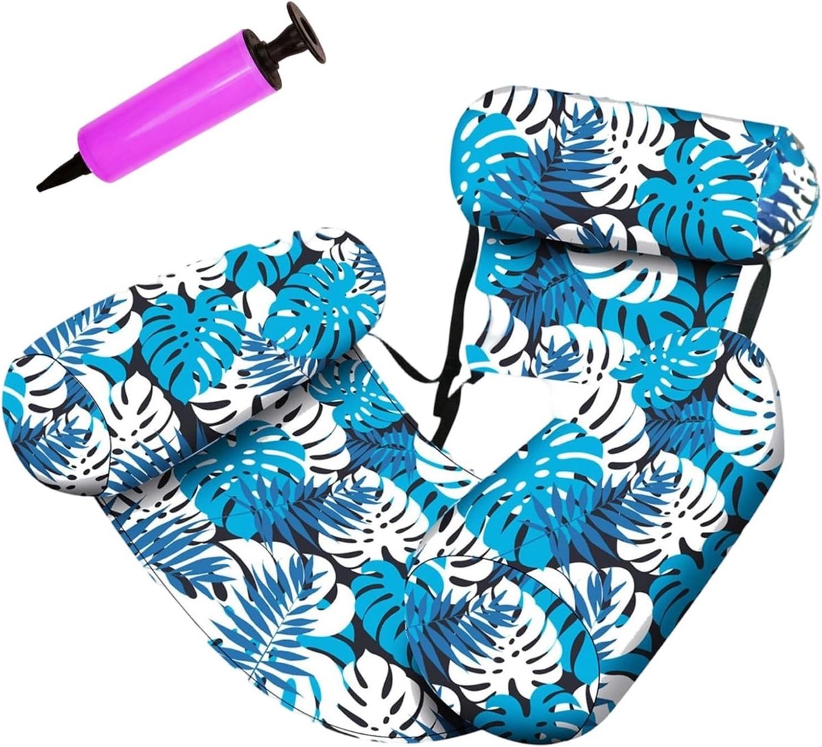 Waterhangmat - Multicolor - 1 stuk - 4-in-1 Opblaasbare Stoel - Voor Zwembaden