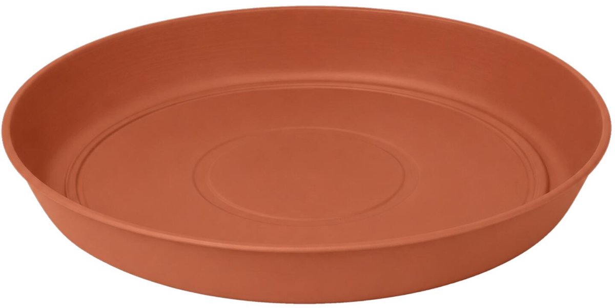 EDA Bloempot onderschaal Romeo - kunststof - terracotta - D28 x H4 cm - opvangschalen