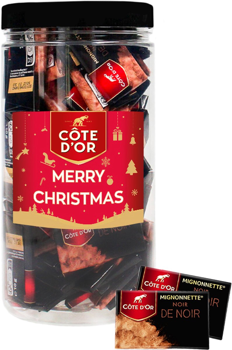 Côte d'Or Mignonnette Noir de Noir "Merry Christmas" - Kerstcadeau - 750g
